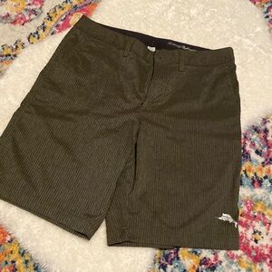 Tommy Bahama mens Cayman Isles Stretch Hybrid Board Shorts in oakmoss